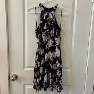 Halter style fit and flare dress